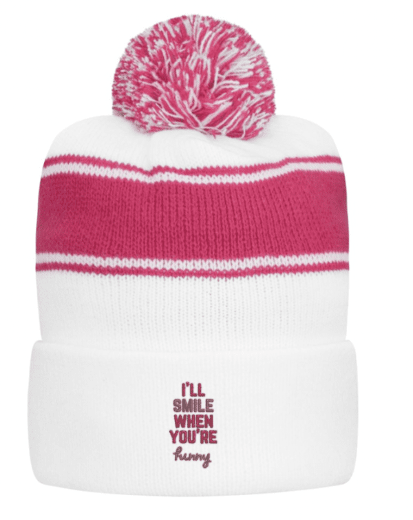 I'm Smile When You're Funny Pink Beanie