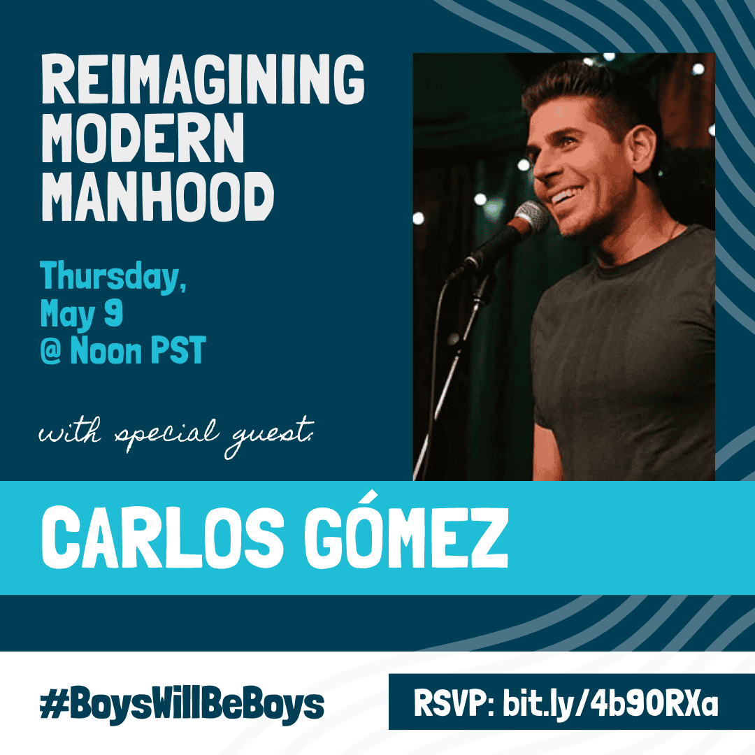 Reimagining Modern Manhood with Carlos Andres Gomez event flier